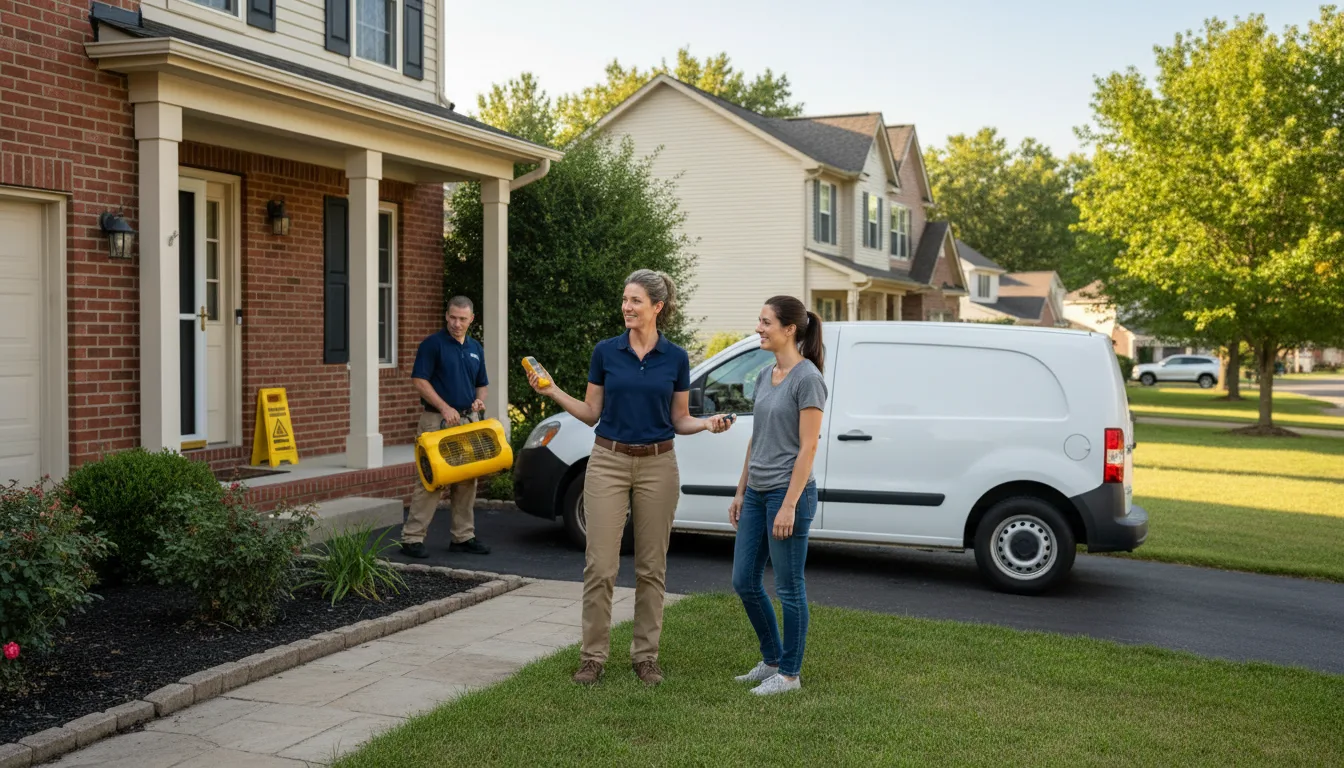 Water restoration image for Dehumidification And Cleanup Services in Bertram, TX